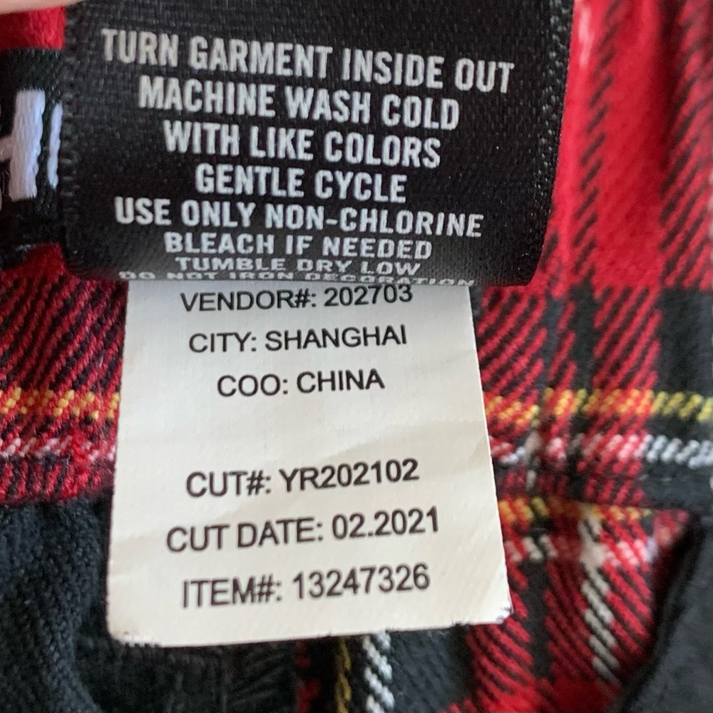 Hot Topic Split Leg Plaid High Rise Pants Size Large - Picture 9 of 9